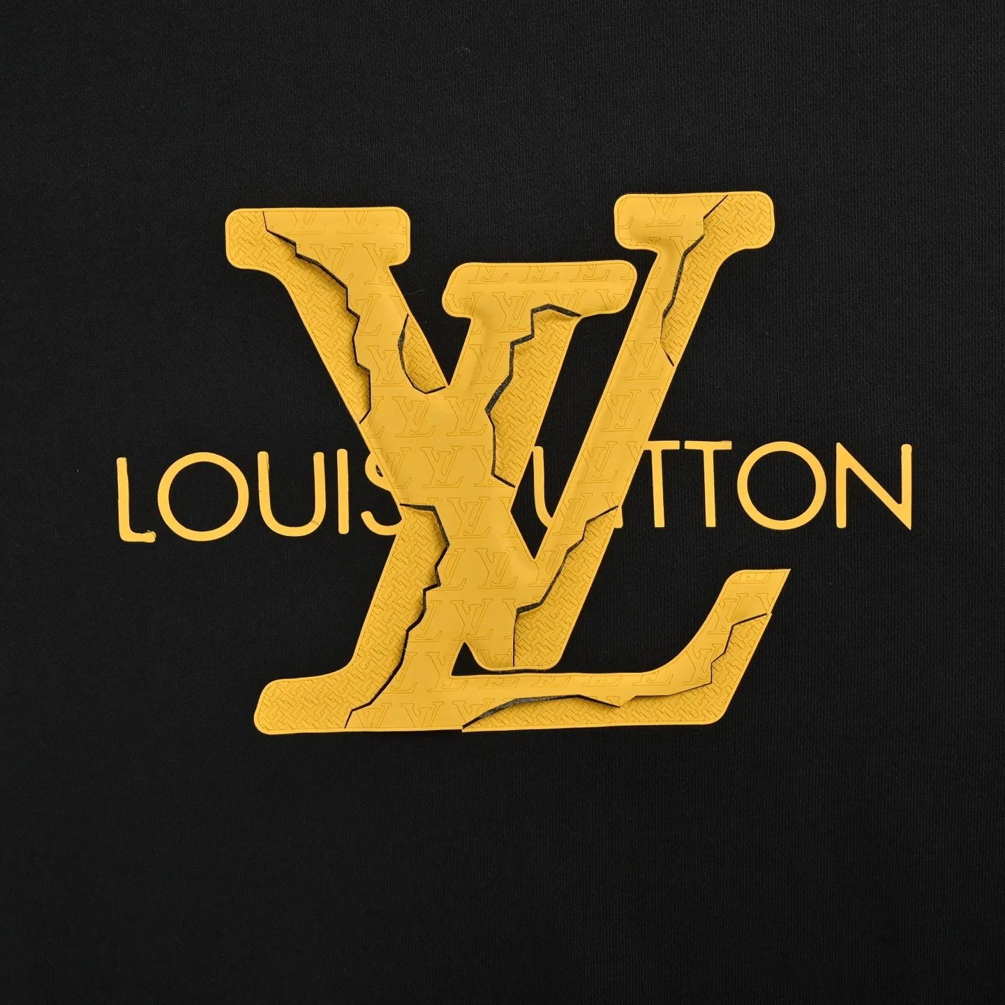 Louis Vuitton/Louis Vuitton 25Fw three-dimensional logo print crew neck sweatshirt